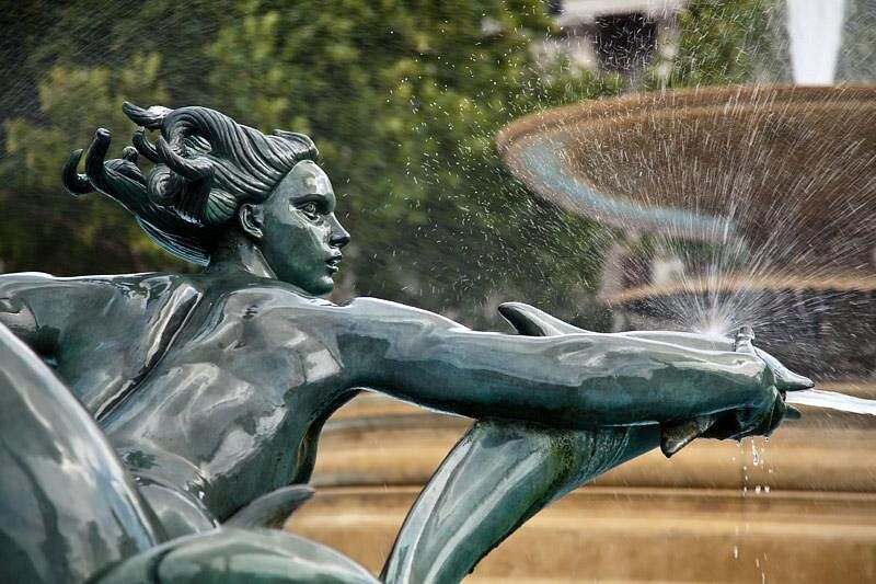 The Constance Fund fountain of Diana by Green Park station, where the Wicked Westminster ghost walk meets